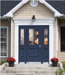 Blue entry door